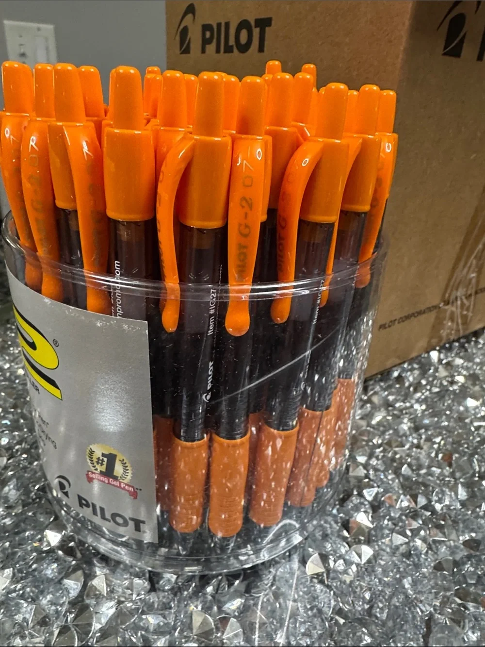 Pilot Orange G2 premium gel ink roller pens case NEW